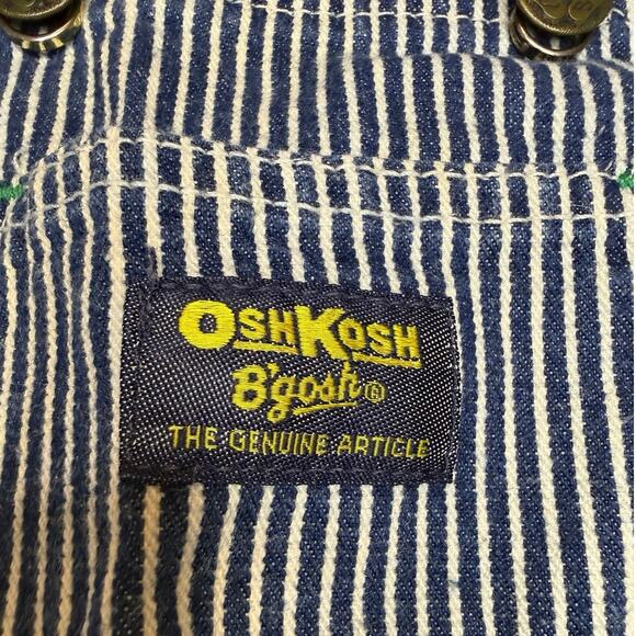 VTG OshKosh B’Gosh Overalls 5T Blue Striped - Picture 2 of 16